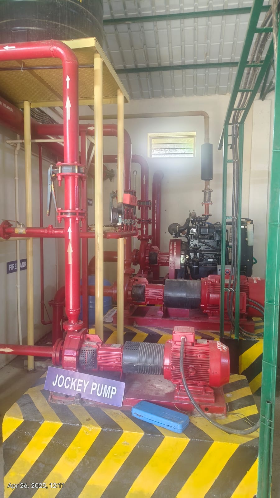 Extinguisher servicing setup